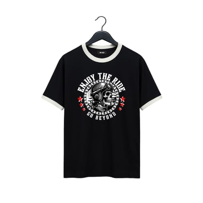 VE Gear “GO BEYOND”  Black and white Oversized Drop Shoulder T-shirt