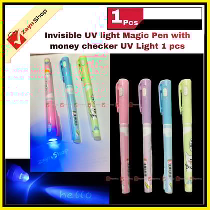 Invisible Ink UV Light Pen With Money Checker 1 Pcs