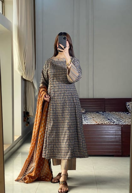 Printed Frock Suit