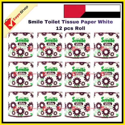 Smile Toilet Tissue Paper White 12 pcs Roll