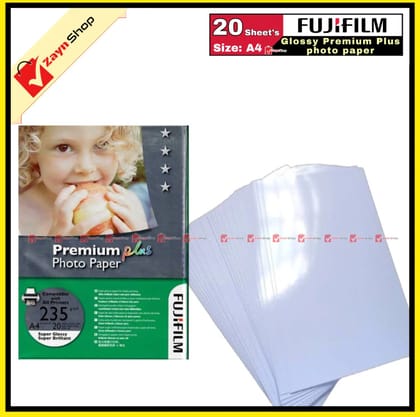 Photo Paper A4 Size Super Glossy 180Gsm 20 Sheets/ Fujifilm Glossy Photo Paper 20 pages
