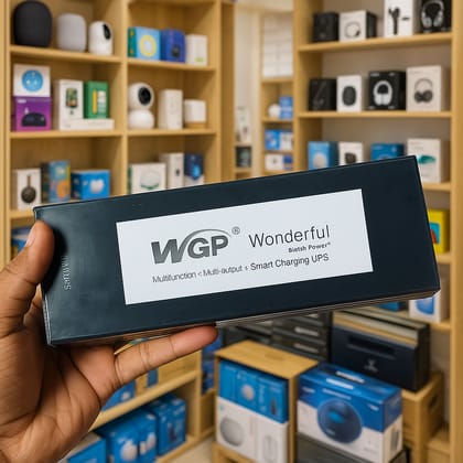 New WGP Mini UPS- Router + ONU Backup Up To 10 Hours (5V, 9V, 12V Output) -Capacity 10400mAh- Black Color