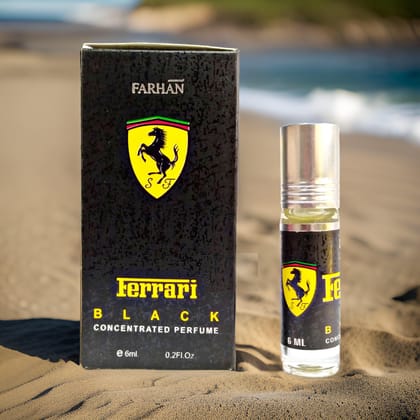 Ferrari Black attar by(AL Farhan) Concentrated Perfume Oil Attar Long Lasting Non-alcoholic Fragrance Ator - 6ml