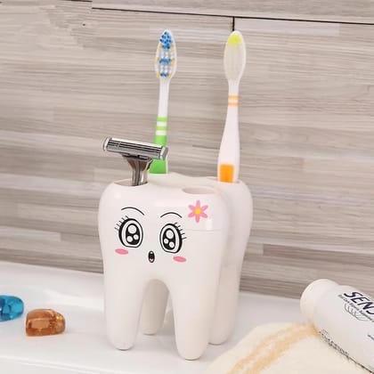 Luxury Portable Toothbrush & Toothpaste Holder Storage Box - 1 Piece (White)