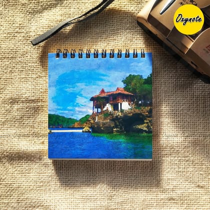 Beach House Painting Square Sketchbook by OXYNOTE