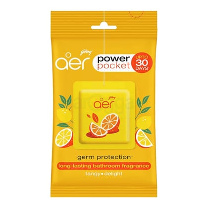 Godrej Aer Power Pocket Bathroom Fragranc lemon tangy delight