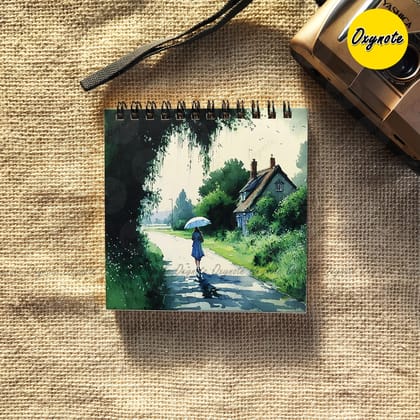 Walk Watercolor Painting Square Sketchbook by OXYNOTE