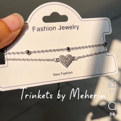 Zircon dual layer bracelet