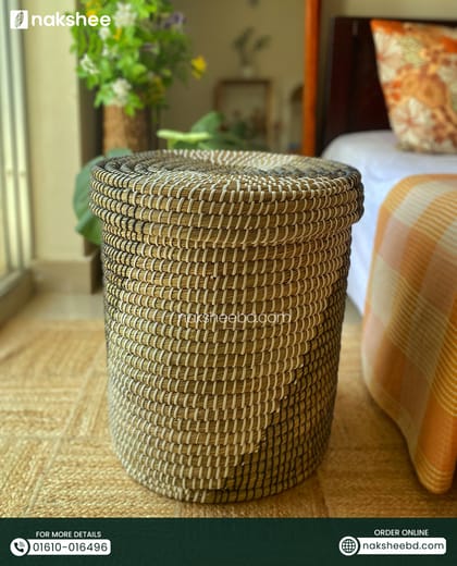 Laundry basket Round Small 18.5'' Size || লন্ড্রী বাস্কেট