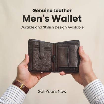 Premium 100% Genuine Cow Leather Wallet