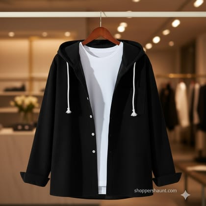 corduroy hooded shirt for winter 0057