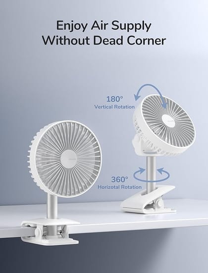 Rechargeable 3-in-1 Clip Fan – Portable, Adjustable & Multi-Functional Cooling Solution
