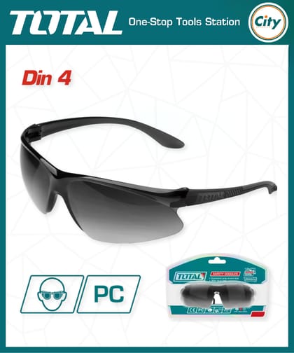 সেফটি গগলস কালো লাইটওয়েট এন্ড আরামদায়ক TOTAL TSP305