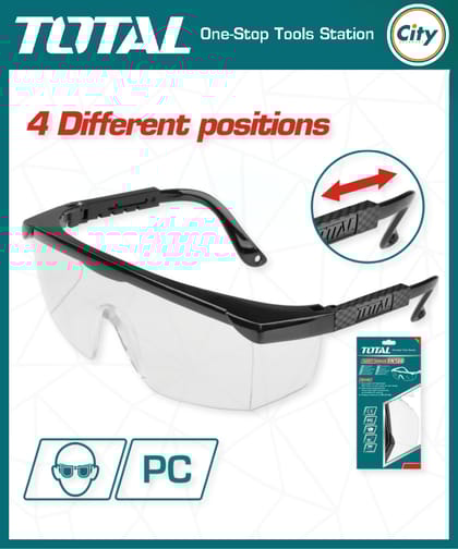 ক্লিয়ার সেফটি চশমা অ্যাডজাস্টএবল ফ্রেম TOTAL TSP342