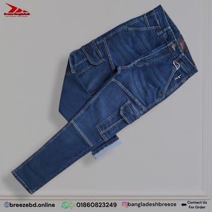 Premium Jeans Cargo (Deep Blue)