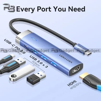 Vention 5-in-1 USB-C Docking Station-TGESB