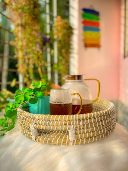 Round basket with handle 14/14” Diameter