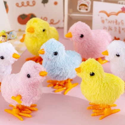 Clockwise Key Type Toy Chicken Toy 1Pieces/Baby Cute Cartoon Chick Wind Up Walking Chicken Toys