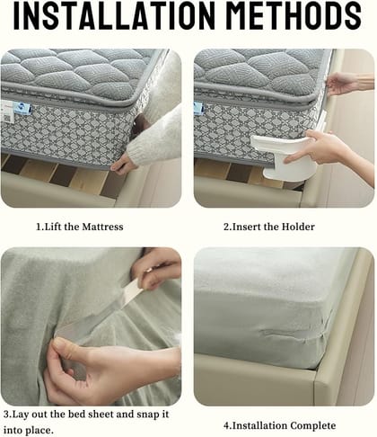 Smart Bedsheet Lock Holder for All Mattress Sizes (4 Pieces) – No More Sheet Slipping!