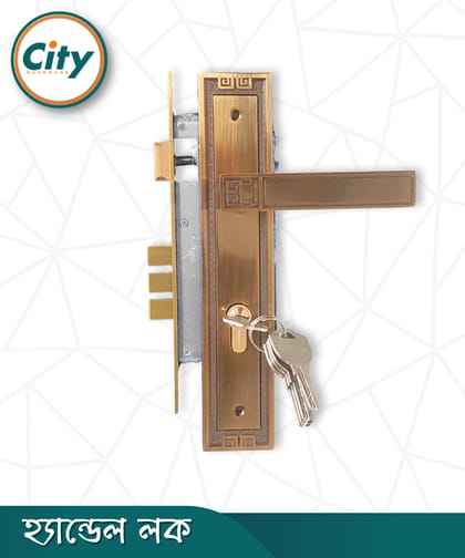 সি এফ রঙের ডোর লক উচ্চ সুরক্ষার স্ট্যান্ডার্ড সাইজের হ্যান্ডেল লক প্রধান দরজার লক Door Lock