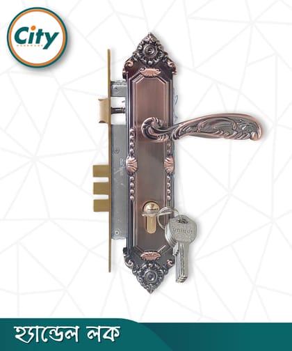 এন্টিক রঙের ডোর লক উচ্চ সুরক্ষার স্ট্যান্ডার্ড সাইজের হ্যান্ডেল লক প্রধান দরজার লক Door Lock