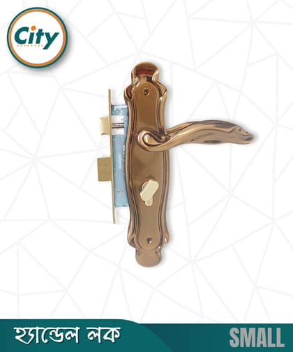 সি এফ রঙের ছোট আকারের হ্যান্ডেল লক ভিতরের রুমের জন্য নব সহ দরজার লক Door Lock