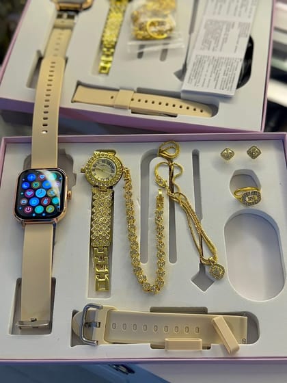 A58 Smartwatch & Jewelry Set Combo