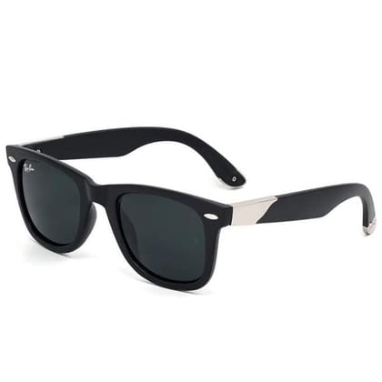 142 Premium Black Glass Wayefarer Sunglass