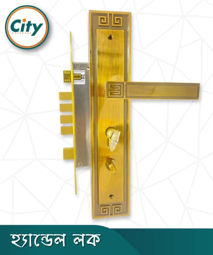 উচ্চ সুরক্ষা বড় আকারের হ্যান্ডেল লক অতিরিক্ত নব সহ প্রধান দরজার জন্য সি এফ রঙের দরজার লক Door Lock