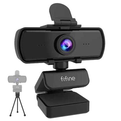 Fifine K420 Webcam 1440P, 2K Web Camera With Privacy Cover & Tripod
