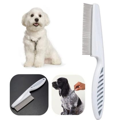 (18 cm big size) 1Pcs Pet Stainless Steel Grooming Comb Hair Brush Shedding Flea Lice Trimmer (Big Size)