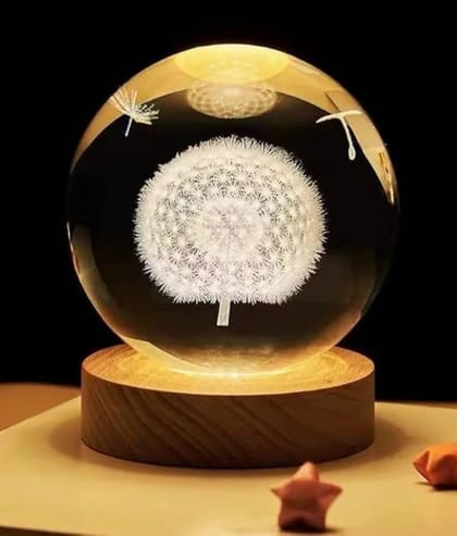 3D Crystal Ball Dandelion 1 Color/ 7 Color