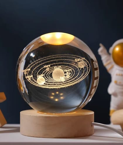 3D Crystal Ball Solar System 1 Color/ 7 Color