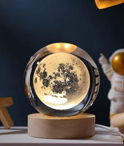 3D Crystal Ball Moon 1 Color / 7 Color