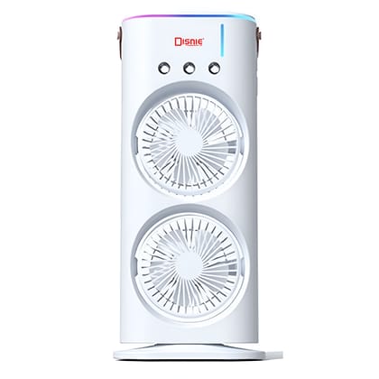 Disnie DRMF-63USB Rechargeable Double Head Portable Mini Air Cooling Mist Fan with Remote