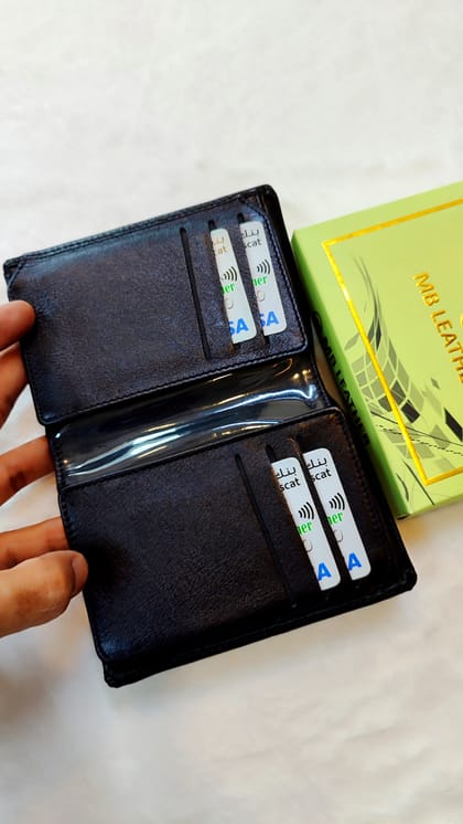 ১০০% চামড়ার মানিব্যাগ মোটরসাইকেল ডকুমেন্ট ওয়ালেট