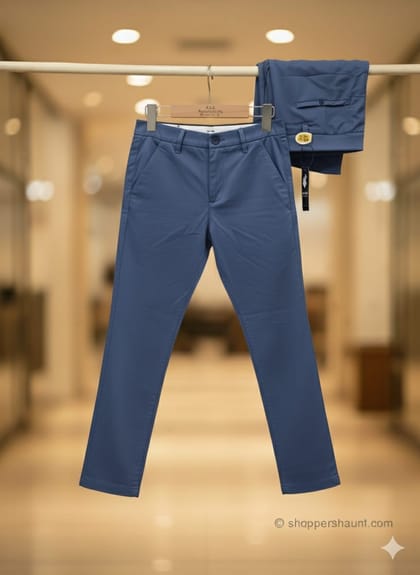 Formal solid Nevy pant -Chaina fabric