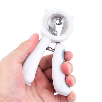 Cat Dog Nail Clippers and Trimmer, Pet Nail Clippers with Glass Box,safe to Over-Cutting, Nail File & Razor Blue White