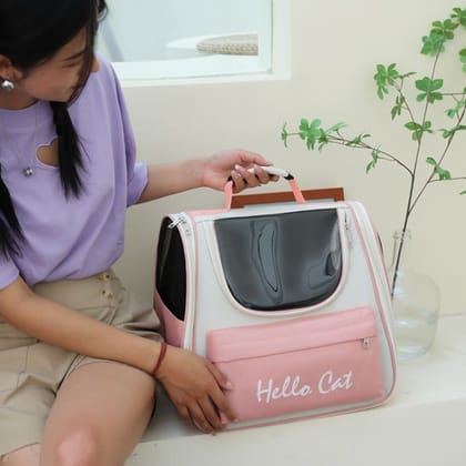 Luxury Carrier bag For Cats & Puppy Portable Pet Cat Carrier Bag Outdoor Travel Cat Backpack Small Dog Backpack