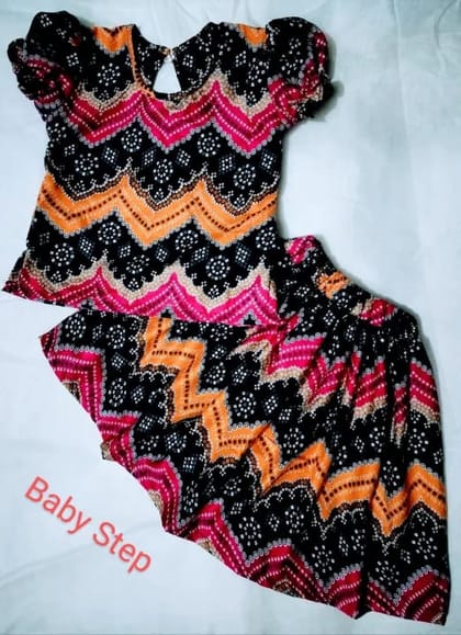 Colorful Ethnic Baby Girl Frock And Skirt Set