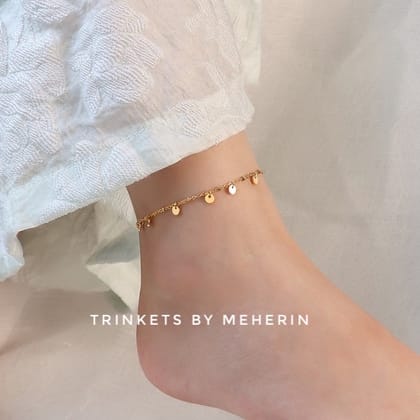 High quality gold plated anklet
