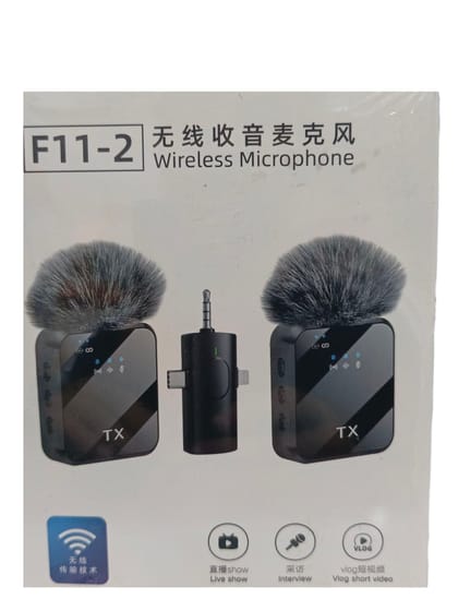 F11-2 wireless dual mobile and camera microphone