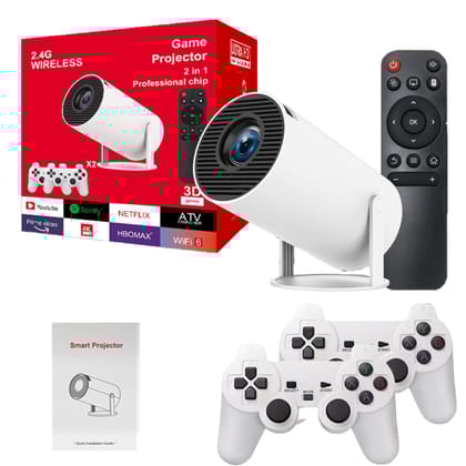 P30 Max Android 4K Projector + Video Game Console Combo