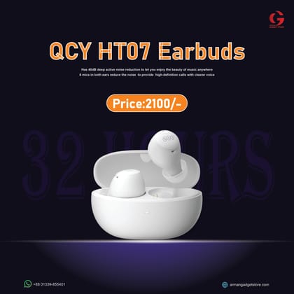 QCY HT07 ArcBuds – ANC True Wireless Earbuds (Bluetooth 5.2)