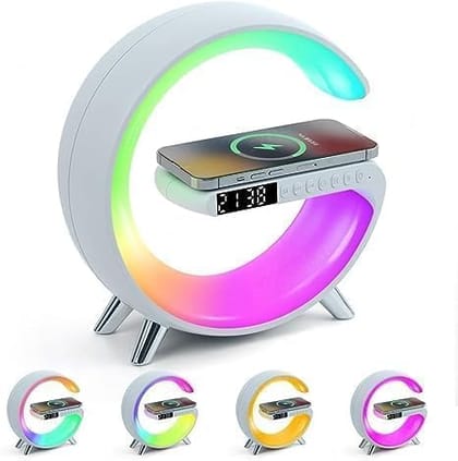 G Shape 5 In 1 Smart Wireless RGB Charger Table Lamp