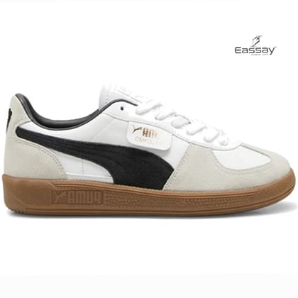 Puma Palermo White and Black Step Sneakers