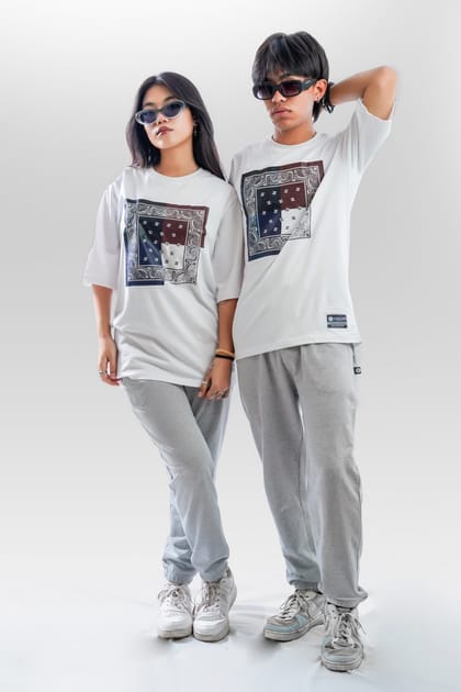 BANDANA WHITE LONG SLEEVE TEES