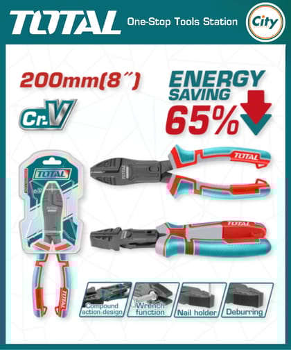 ৮ ইঞ্চি কম্পাউন্ড অ্যাকশন কম্বিনেশন প্লায়ারস TOTAL THTC510806