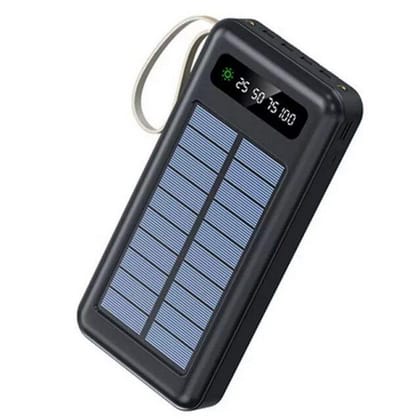 Smart 10000mAh Solar System Power Bank With Type B Type C Lightning Port & USB Port Supported High Quality