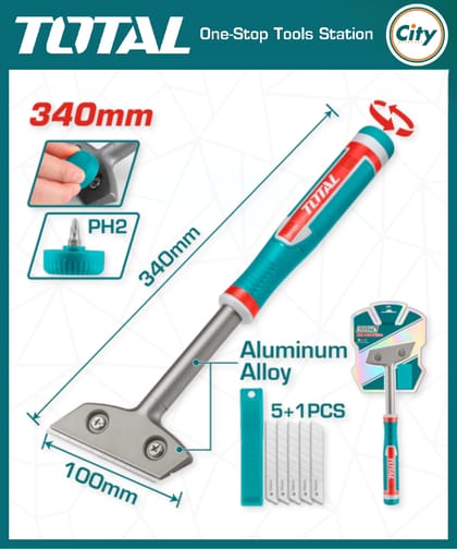 মেটাল স্ক্র্যাপার ৬টি ব্লেড সহ TOTAL TGS3088